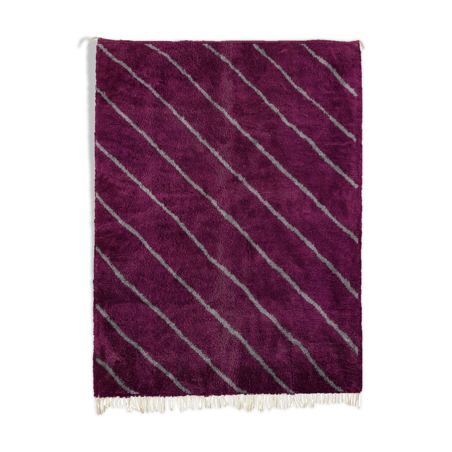 Modern Moroccan carpet dark pink contemporary art 150x180cm