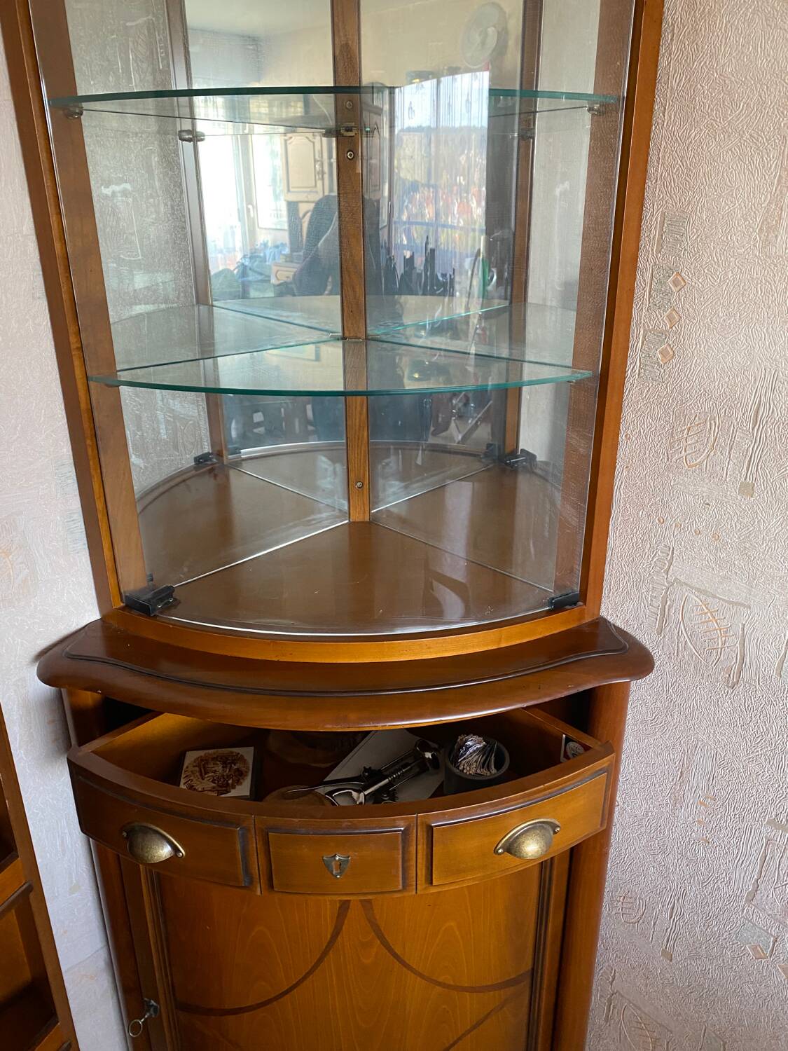 Set: bar and corner unit in solid cherry