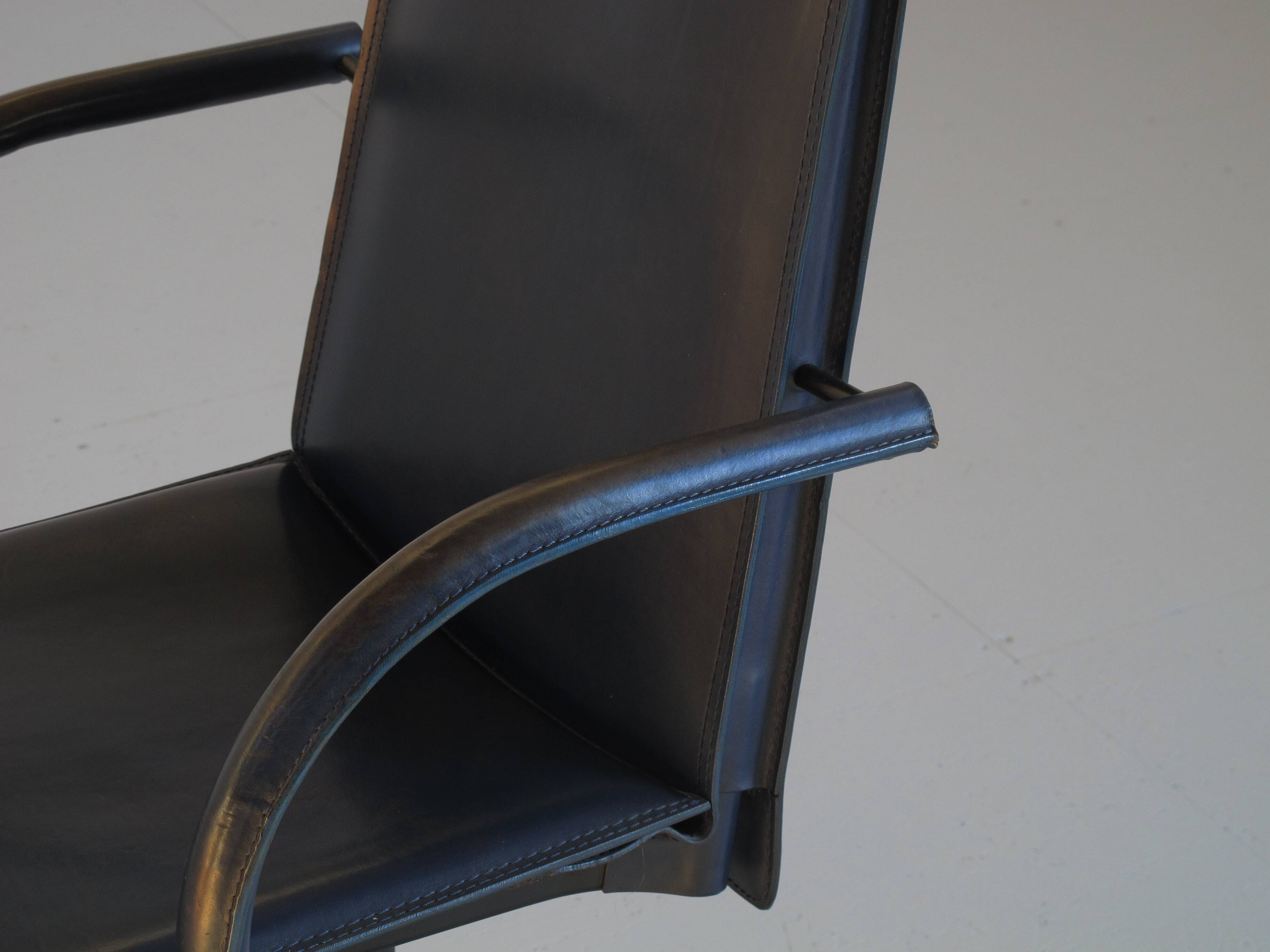 Leather office armchair Fasem Italia edition