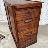 Ancien caisson de bureau en chêne, double face