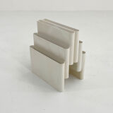 White magazine rack by giotto stoppino for kartell, 1970