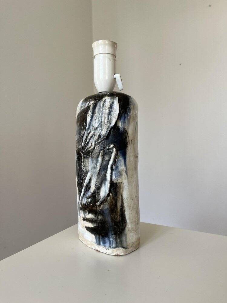 Table lamp by Jeppe Hagedorn-Olsen, denmark, studio pottery, 1960s