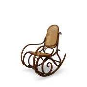 Vintage Bentwood Rocking Chair in the Thonet Tradition, by FMG, 1940s/