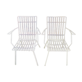 Pair of garden armchairs   1950 60