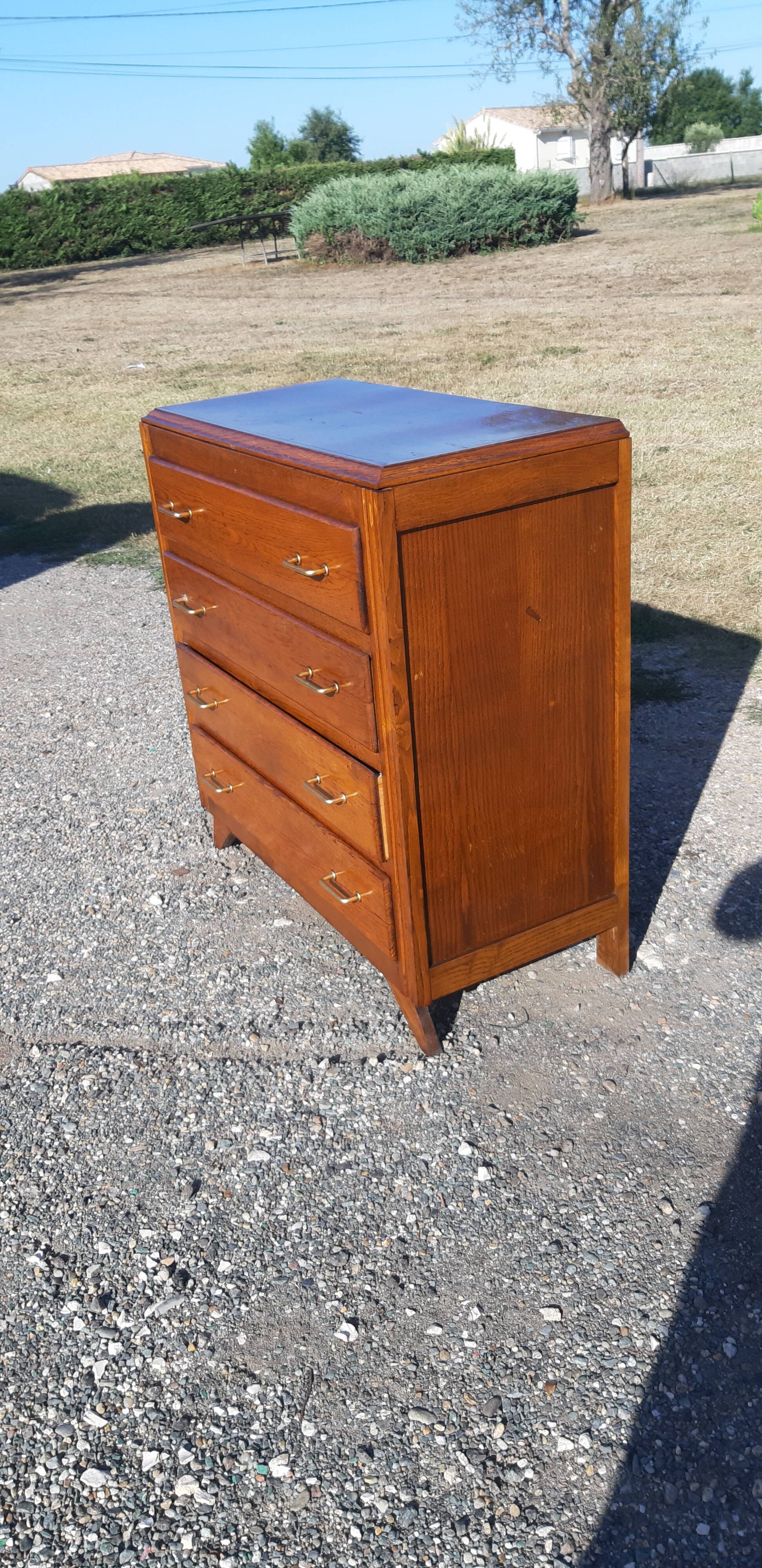 Commode vintage des années 50 pieds compas