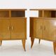 1960s Pair of Nightstands in Ash Finish , Italy