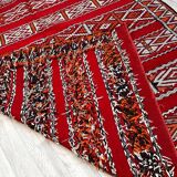 Zemmouri Kilim Rug, Flat Weave Berber Rug, Handmade Moroccan Rug, Home Decor