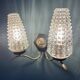 Double applique Mid Century Modern attributed to Maison Arlus, brass and glass.