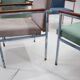 Ensemble de huit fauteuils/chaises de salle à manger en fer et bois des années 1960, Tchécoslovaquie