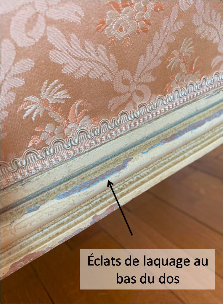 Louis XVI ivory and gold basket bench