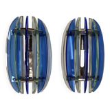 Two Veca wall lights, Italy, 1970s.