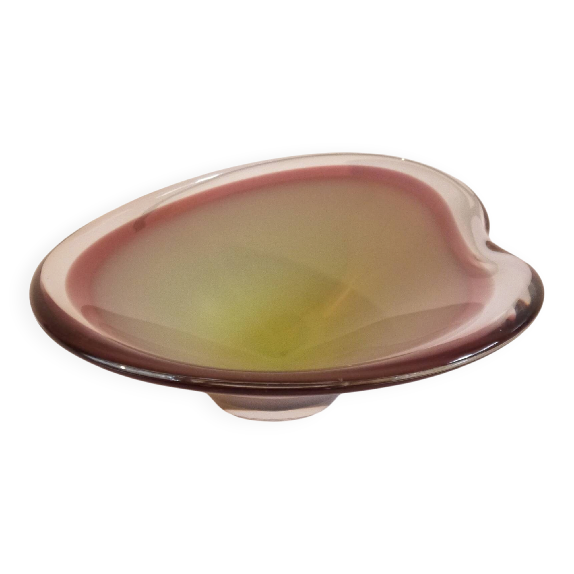 Coupe en verre Sommerso de Paul Kedelv