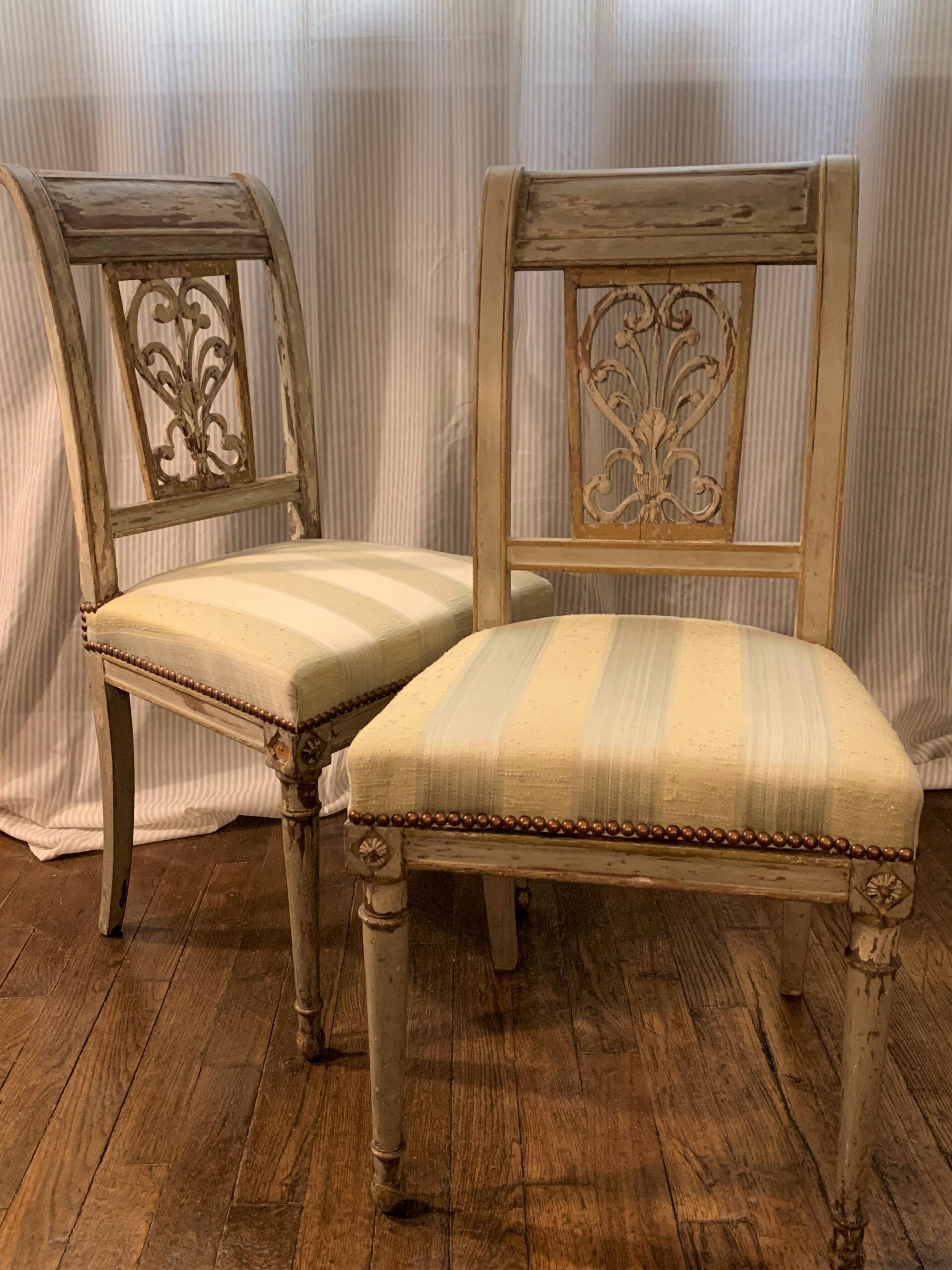 Pair of Directoire chairs