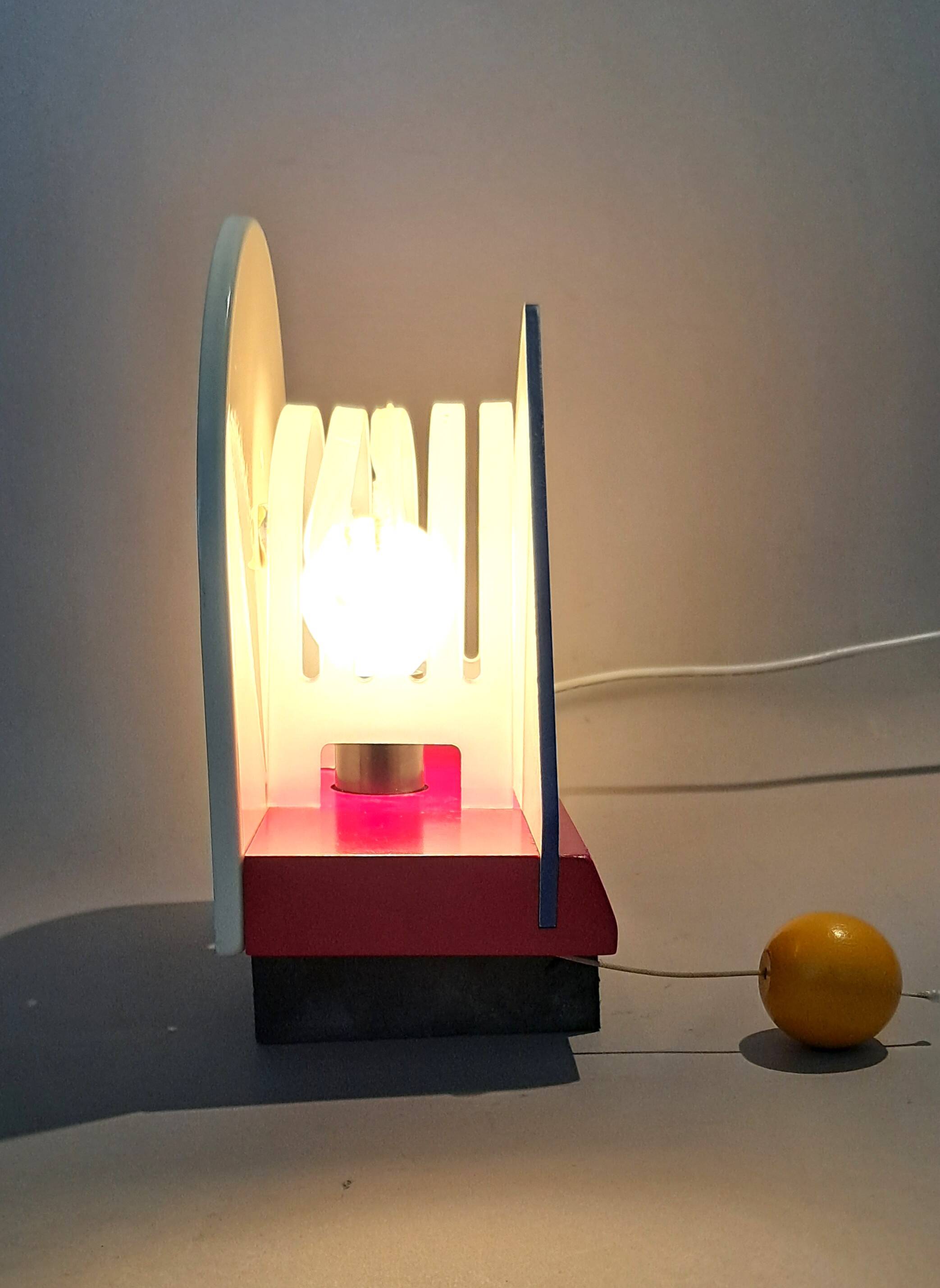 Memphis-style wall lamp from Ikea, vintage, by Ettore Sottsass, 1980.