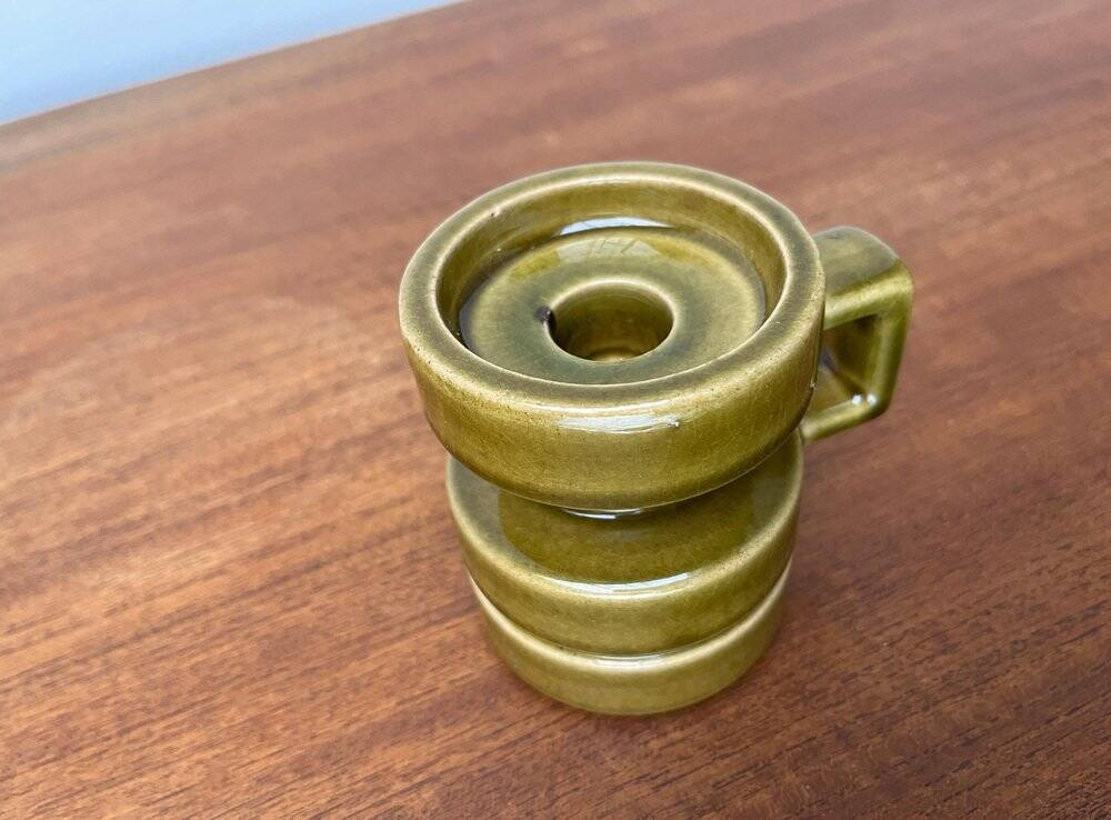 Mid-century West German pottery candlestick WGP by Cari Zalloni for Steuler, 1960s.