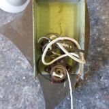 Pair 1950 vintage metal and glass Opal 50s rockabilly wall lights