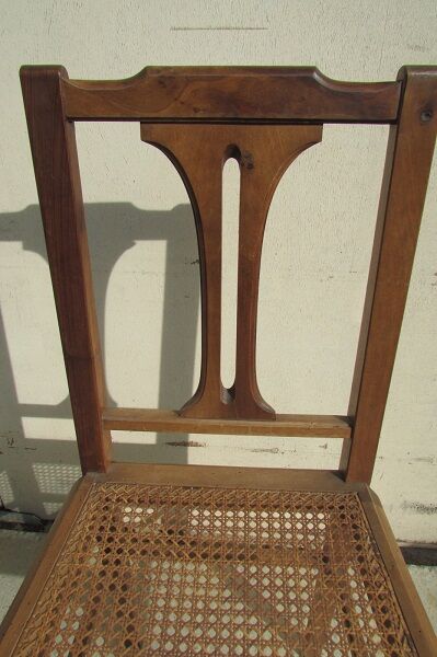 Lot of 6 art deco chairs in walnut