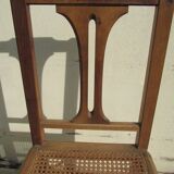 Lot of 6 art deco chairs in walnut