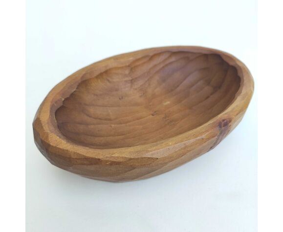 Corbeille en bois massif forme ovale