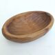 Pretty basket in solid wood oval shape