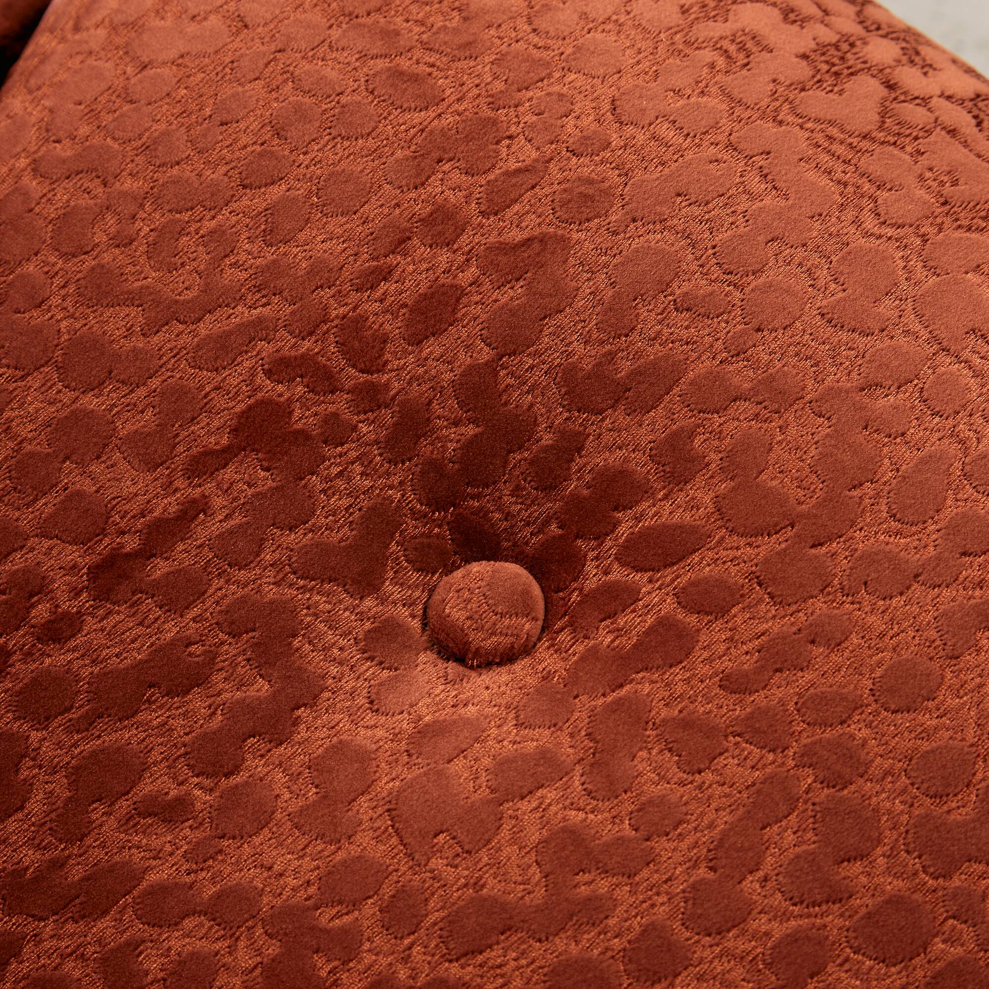 Velvet Armchair with Rounded Wooden Legs, 1970s