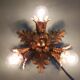 Wall lamp/ceiling lamp in gilded metal, Banci Firenze, 70s