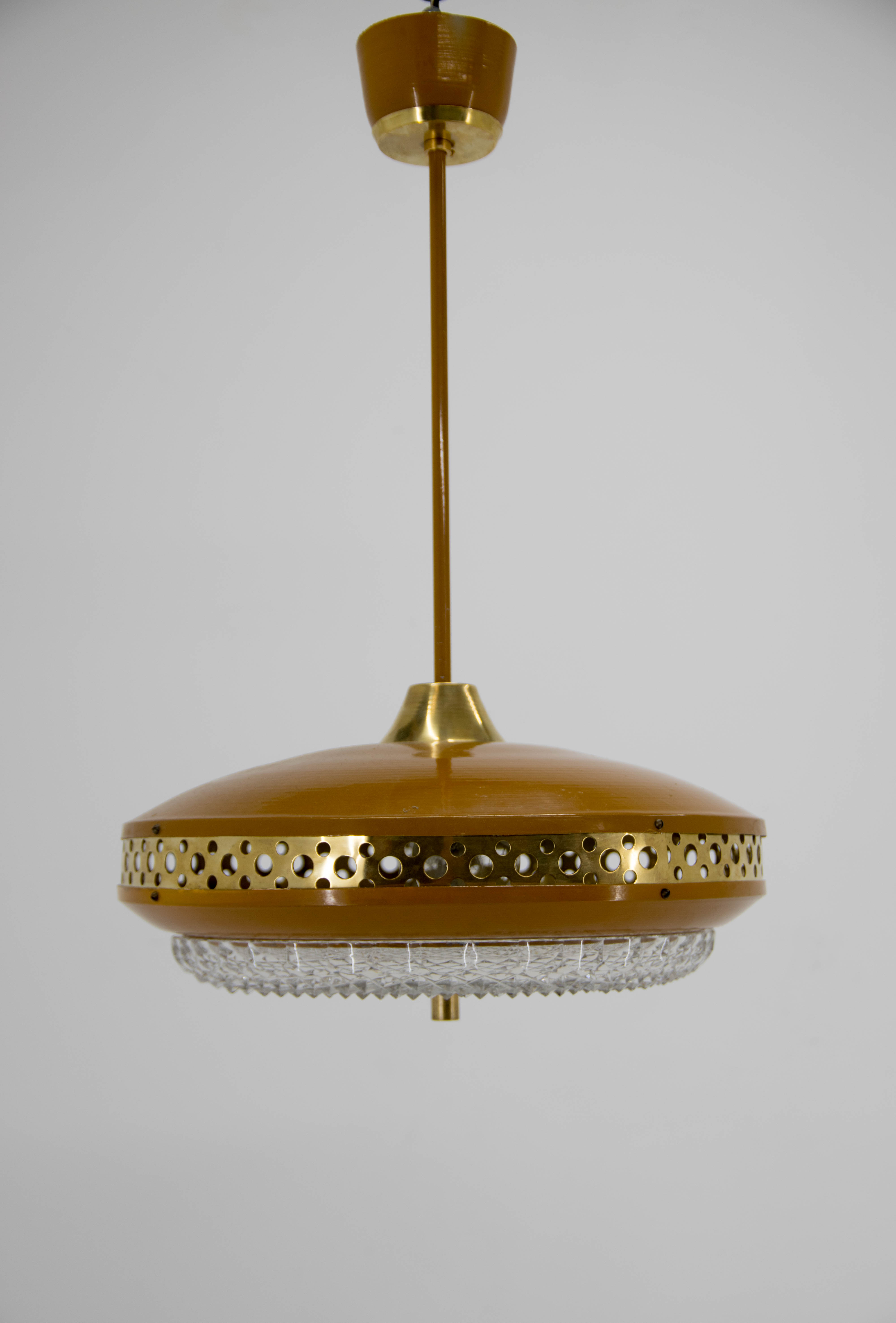 Space Age Metal Pendant by LUDIB Bratislava, Czechoslovakia, 1960s