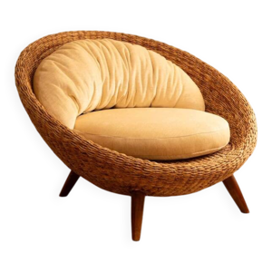 Fauteuil rond en rotin