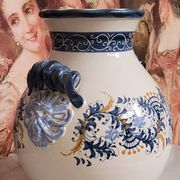 Gros vase en faïence italienne époque XXe