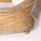 Pair of woven wicker armchairs