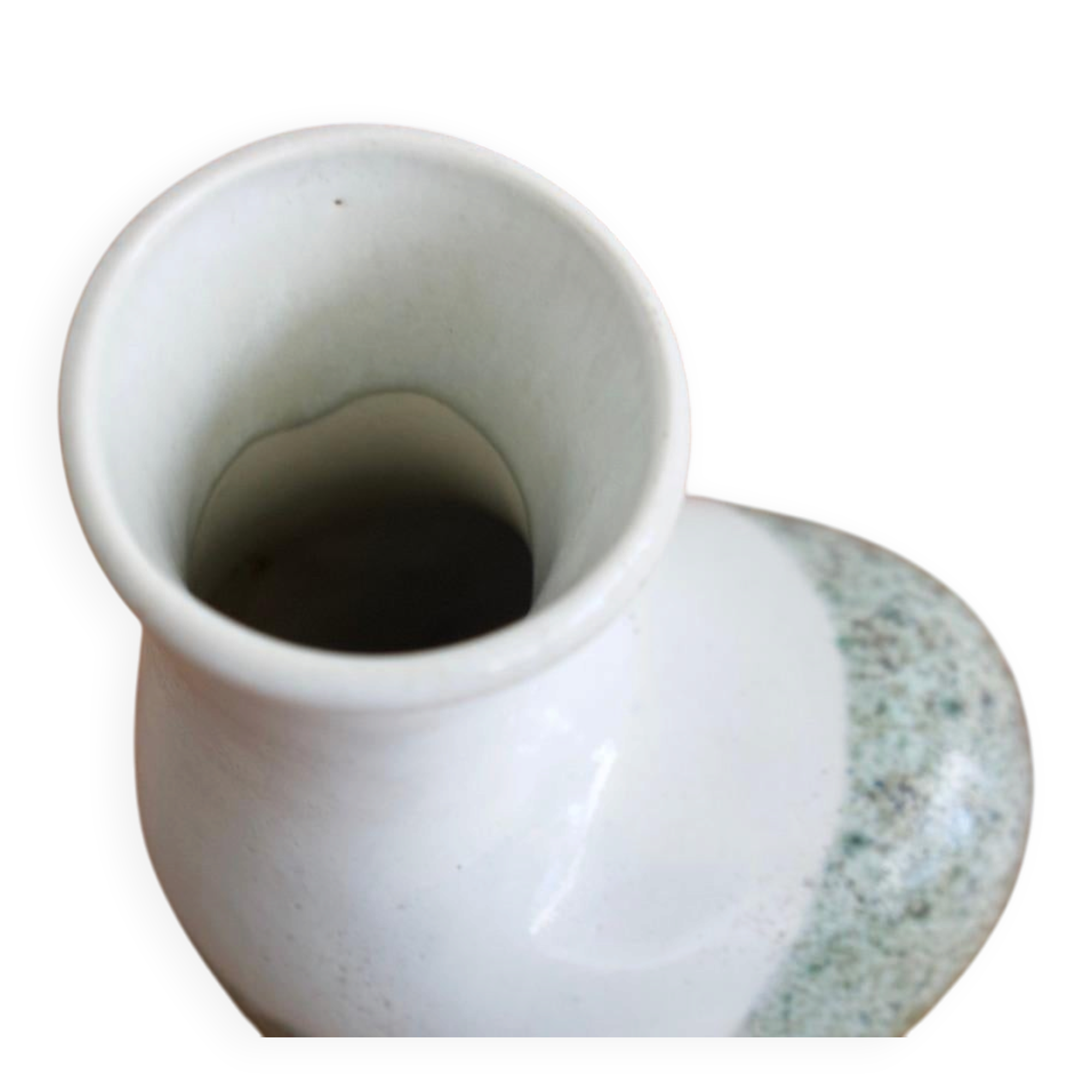 Ensemble de pichet et vase en faïence émaillée de Gilbert Valentin
