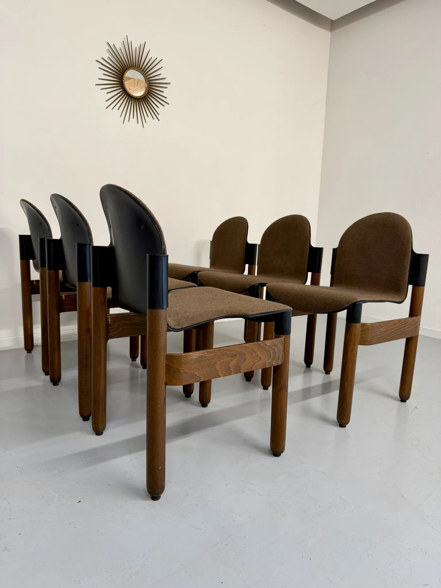 Set of 6 postmodern Thonet Flex chairs designed by Gerd Lange, vintage 80s.