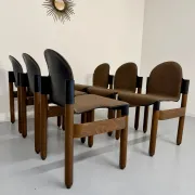 Set of 6 postmodern Thonet Flex chairs designed by Gerd Lange, vintage 80s.