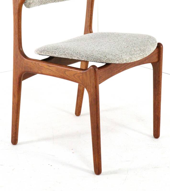 Set of 8 Erik Buch chairs for O.D. Møbler model 49 'Bur' - Danish design