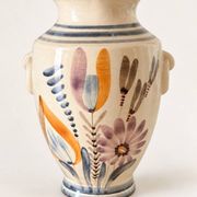 Kupittaan Savi vase hand-painted, Finland, 1950s
