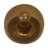 Smoked glass wall lamp or flush light by Glashütte Limburg