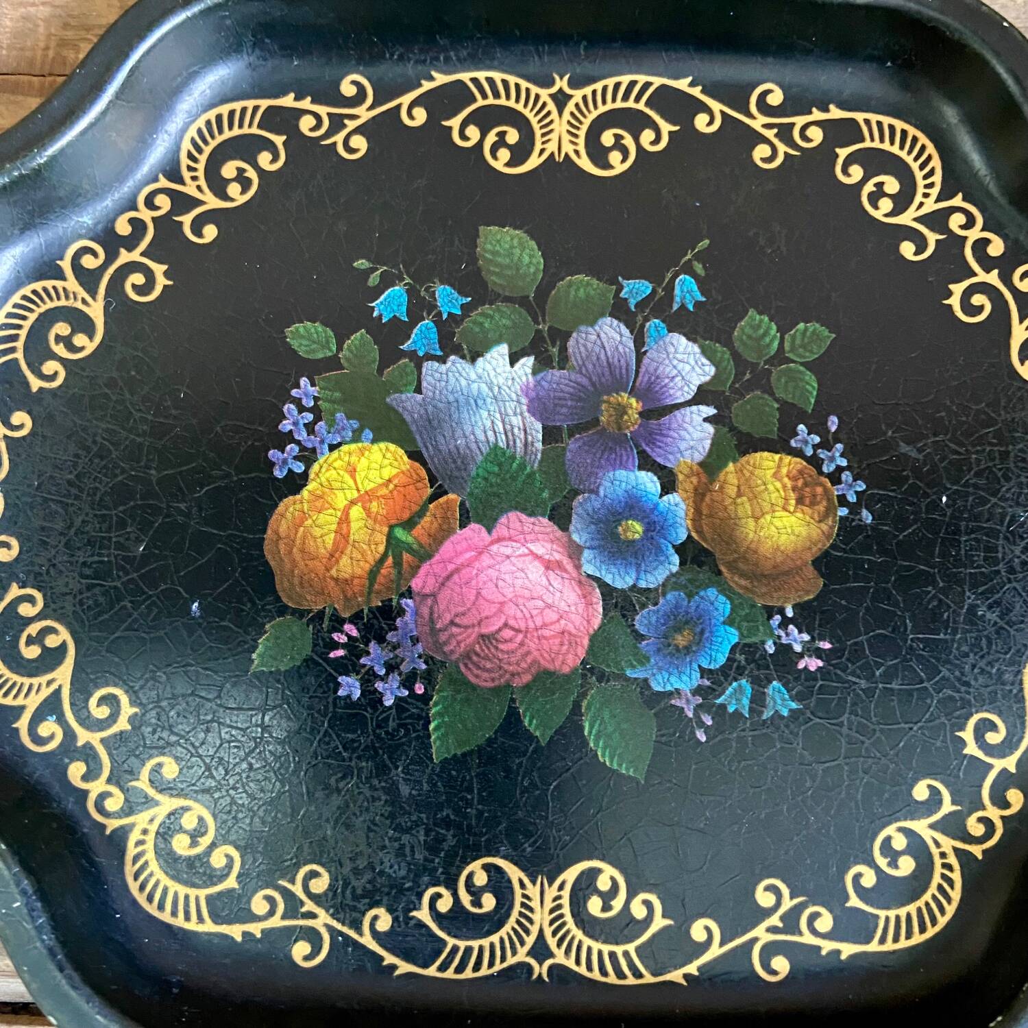 Small vintage English metal tray
