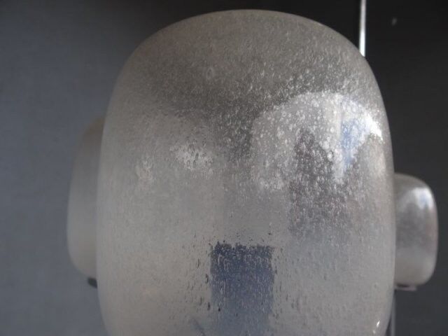 Luster chrome metal and blown glass 1970