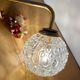 Vintage globe wall lamp in molded glass
