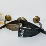 Hammered steel candle holder