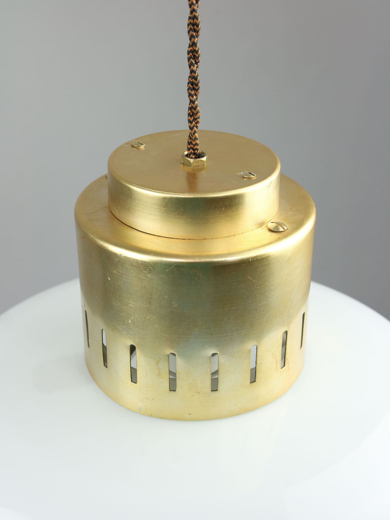 Mid-century Opaline Pendant Lamp