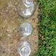 Set of 3 retro glass bottles