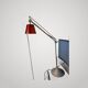 Philippe Starck Archimoon K lamp for Flos 1998 with red collar.