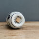 Small earthenware salt shaker