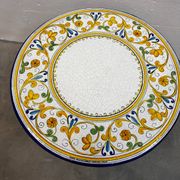 Outdoor table signed Grandi Maioliche Ficola hand-painted Italy
