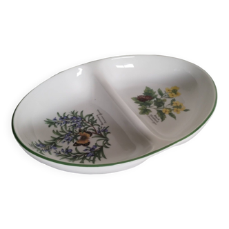 Plat  en porcelaine anglaise Royal Worchester Herbs