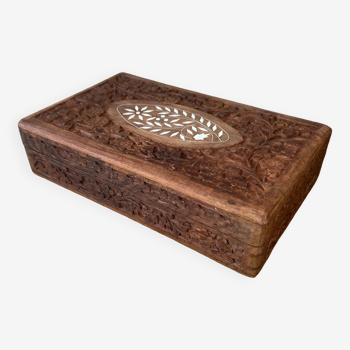 Wooden and mother-of-pearl box