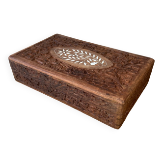 Wooden and mother-of-pearl box