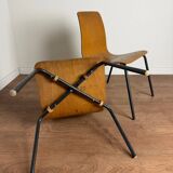 Pair of “Papyrus” chairs attributed to Pierre Guariche, France 1950