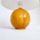 Mid-century modern sculptural table lamp in solid pine, Sweden, 1970s.